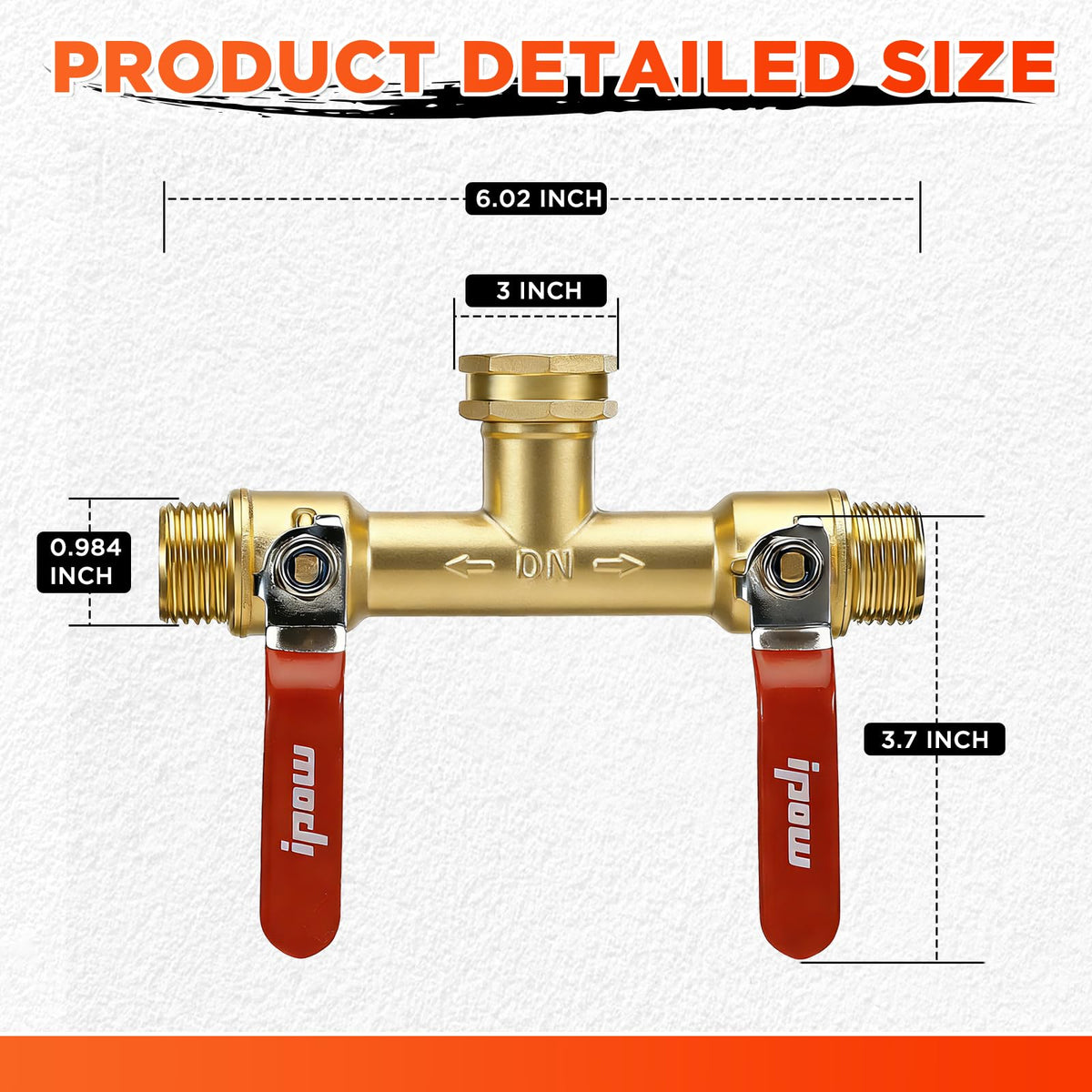 IPOW Extended 3.58-inch lever offers easy one-handed control.