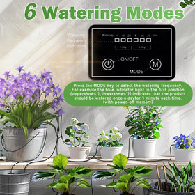 IPOW solar powered watering system anti siphon design for spill-free irrigation