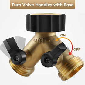 IPOW spigot connection with wide black grip for tool-free installation