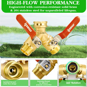 IPOW full-port design maximizes water flow from each outlet.
