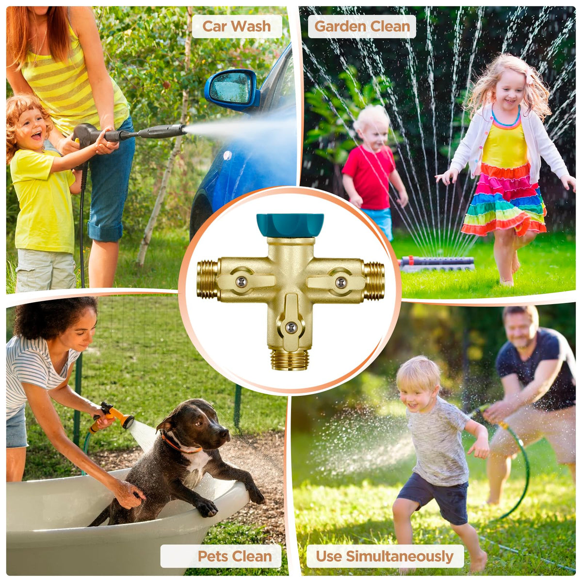 IPOW weather-ready splitter resists temperature extremes for outdoor use.