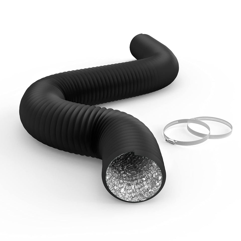 IPower 4-inch ducting, 8 feet long, ideal for HVAC and exhaust setups.