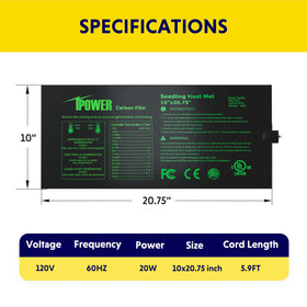 iPower two-pack seedling heat mats arranged for an efficient starting setup.