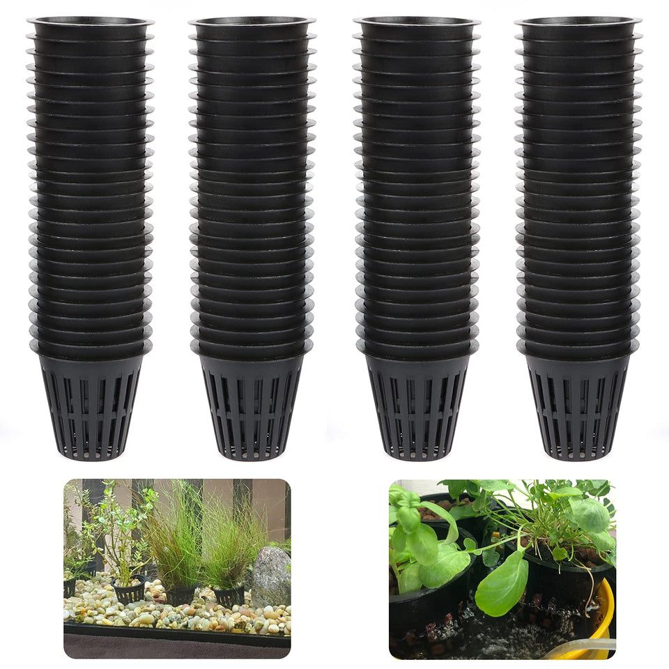 IPXEAD 2-inch slotted net cup close-up, durable and reusable for hydroponics