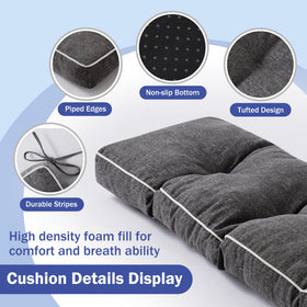 IPYNBAP bench cushion uses breathable fabric for day-long comfort.