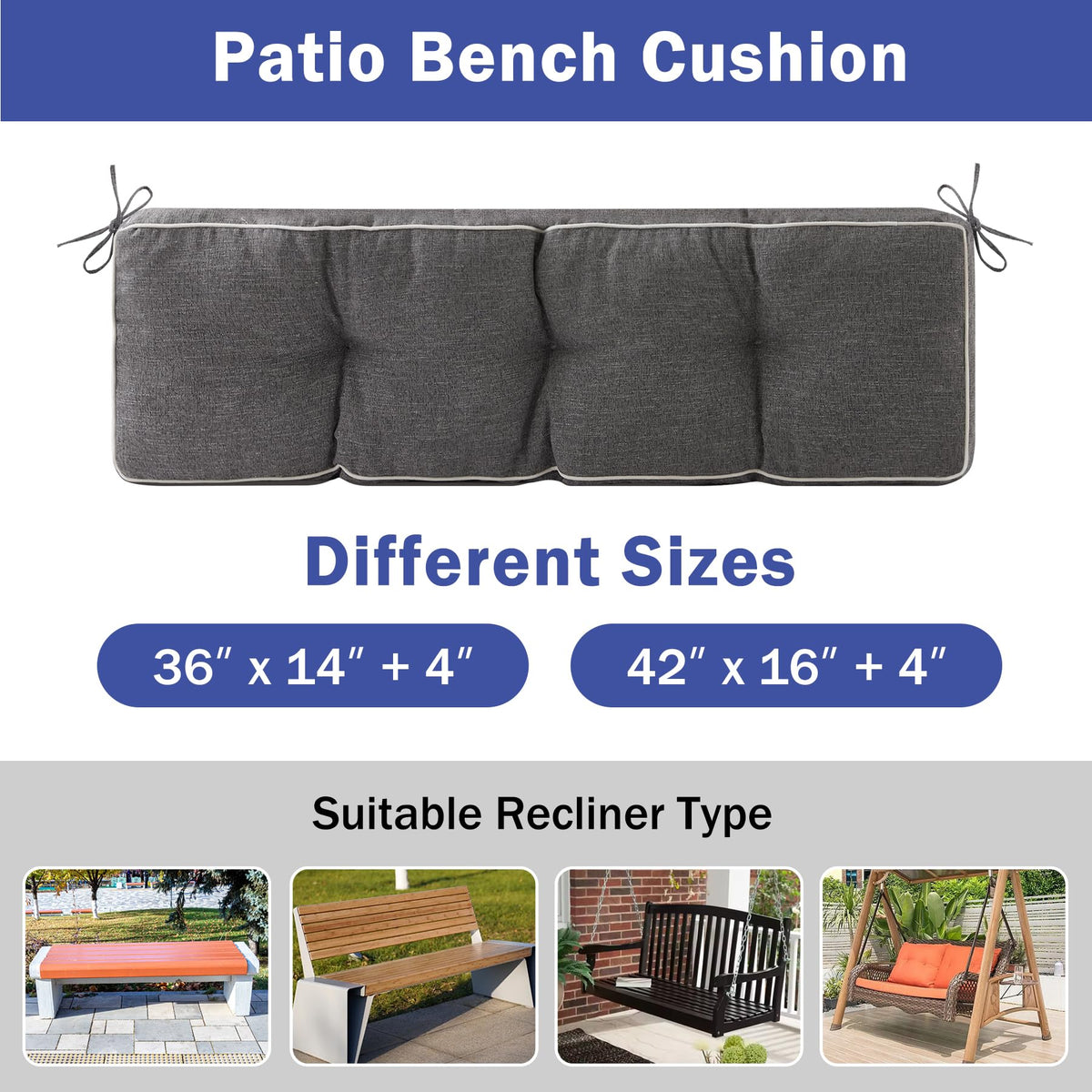IPYNBAP bench cushion is machine-washable for easy cleaning.