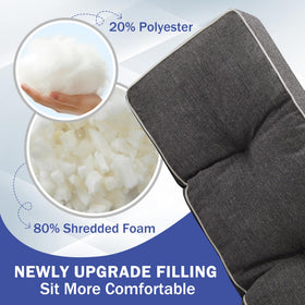 IPYNBAP bench cushion's non-slip bottom keeps it secure on chairs.