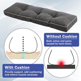 IPYNBAP bench cushion tufted design prevents shifting and bunching.