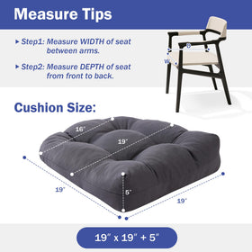 Two adjustable straps keep IPYNBAP cushions secured on chairs.