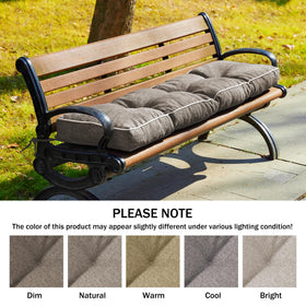 IPYNBAP machine-washable bench cushion for easy cleaning.
