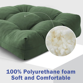 IPYNBAP high-density foam cushions provide supportive seating for meals outdoors.