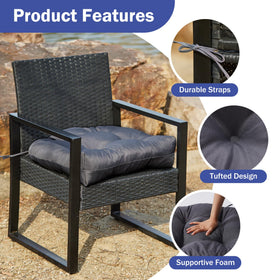 Tufted design prevents clumping and preserves cushion shape.