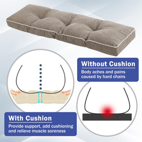 IPYNBAP memory foam bench cushion provides plush support.