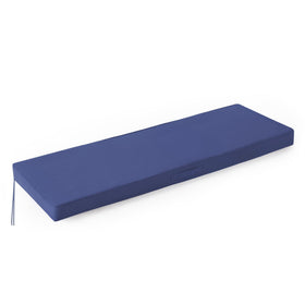 IPYNBAP outdoor bench cushion 48x18x3 in navy blue for garden seating