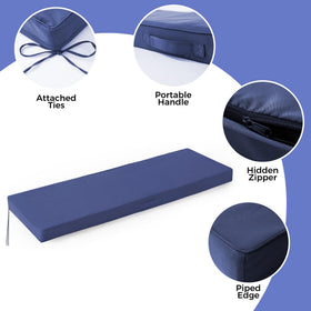 IPYNBAP bench cushion highlights high-density foam for steady support