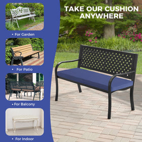 IPYNBAP navy blue cushion adds fade-resistant color outdoors