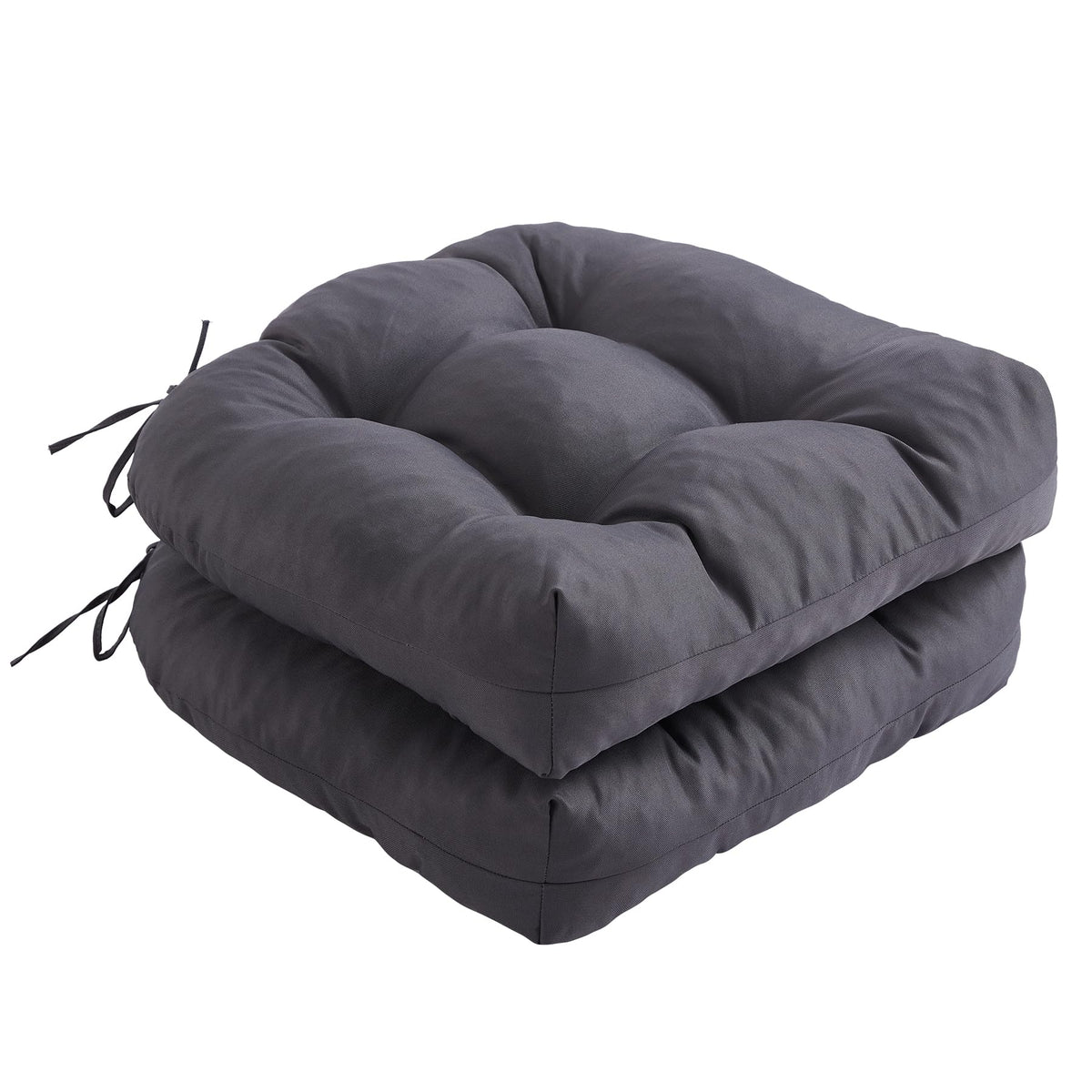 IPYNBAP outdoor chair cushions set of 2 on dark chairs for comfort.