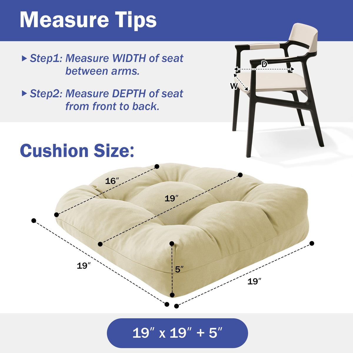 IPYNBAP Cushions with high-density foam for durable support.
