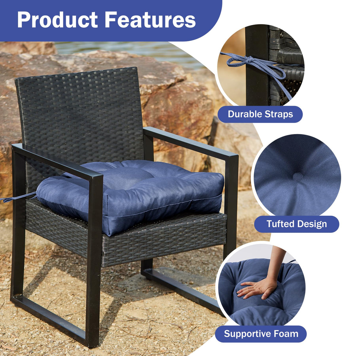 IPYNBAP strap closeup demonstrates secure attachment on windy patios