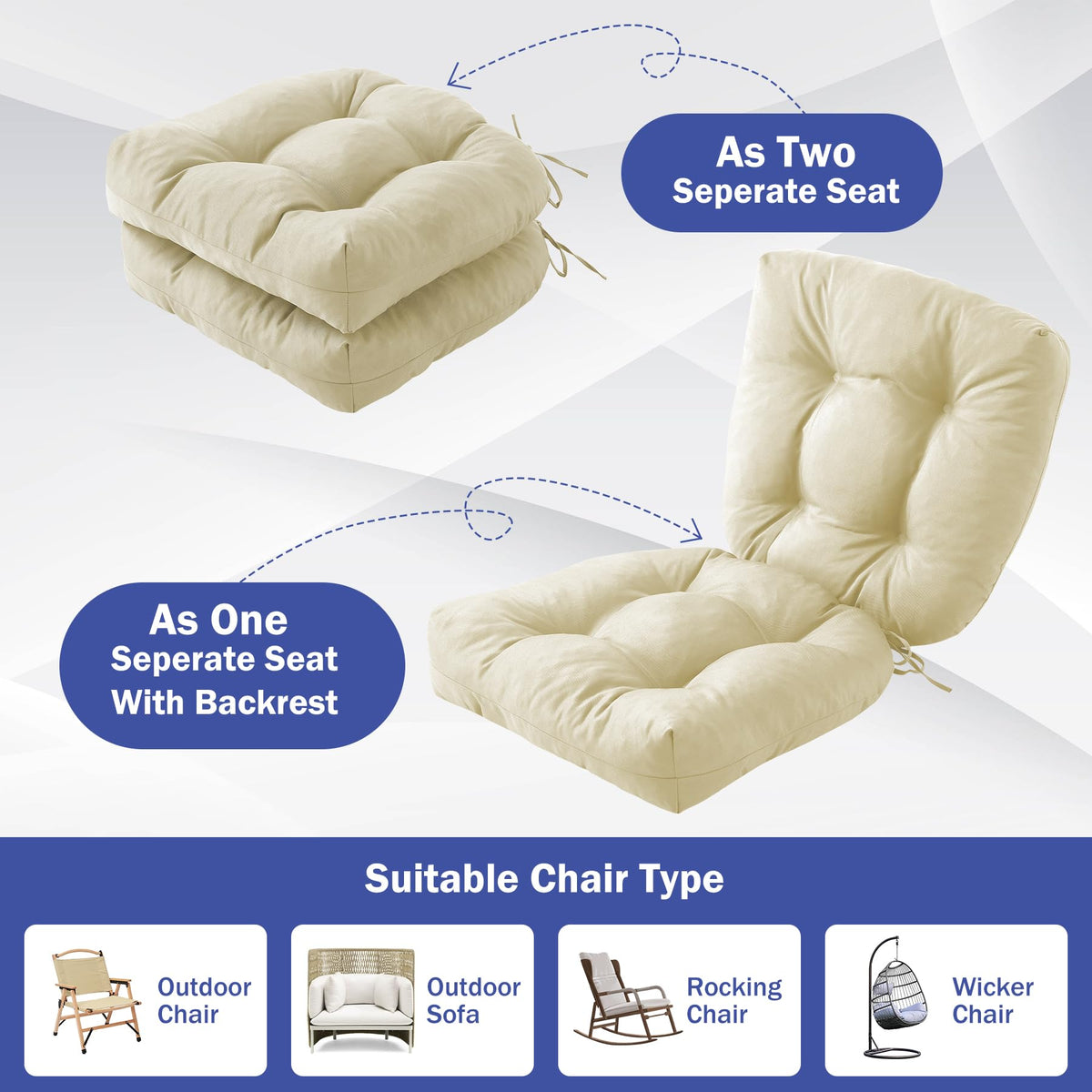 IPYNBAP Cushions vacuum-packed and regain fullness after airing.