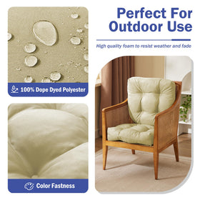 IPYNBAP Outdoor Cushions with waterproof fabric for moisture resistance.