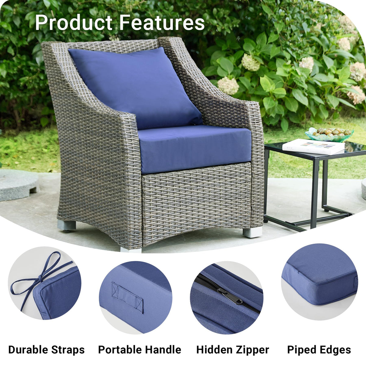 IPYNBAP cushion with carrying handle shows easy portability.
