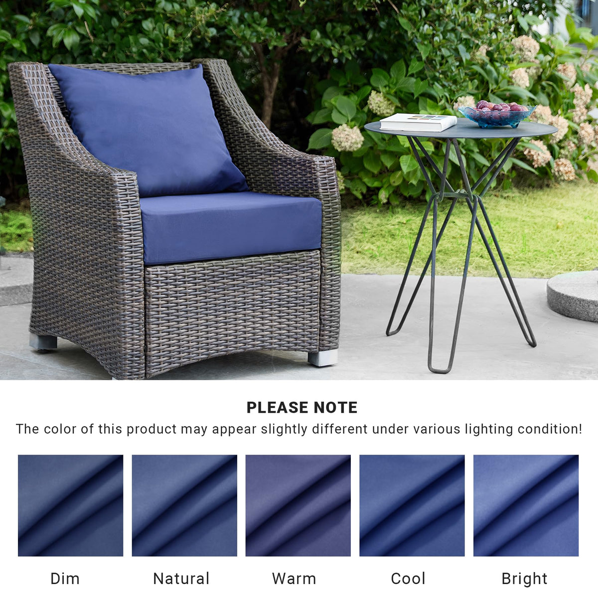 IPYNBAP navy color swatch demonstrates fade resistance and style.