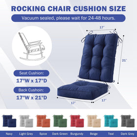 IPYNBAP rocking chair back cushion 21x17 offering plush support