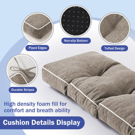 IPYNBAP tufted design prevents shifting and keeps shape.