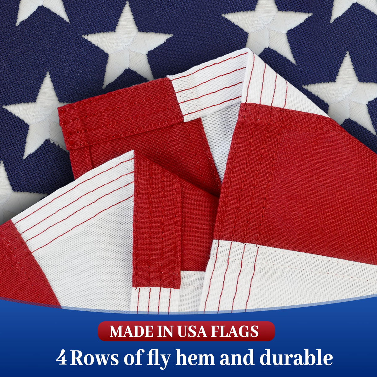 Irbrisu American flag 2.5x4 brass grommets for secure pole mounting