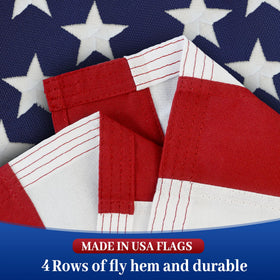 Irbrisu American flag 2.5x4 brass grommets for secure pole mounting