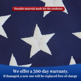 Irbrisu American flag 2.5x4 embroidered stars with crisp, durable detail