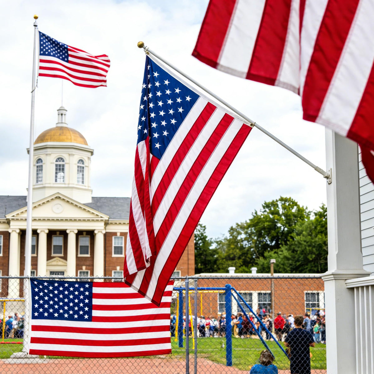 Irbrisu American flag 2.5x4 reinforced seams for durability