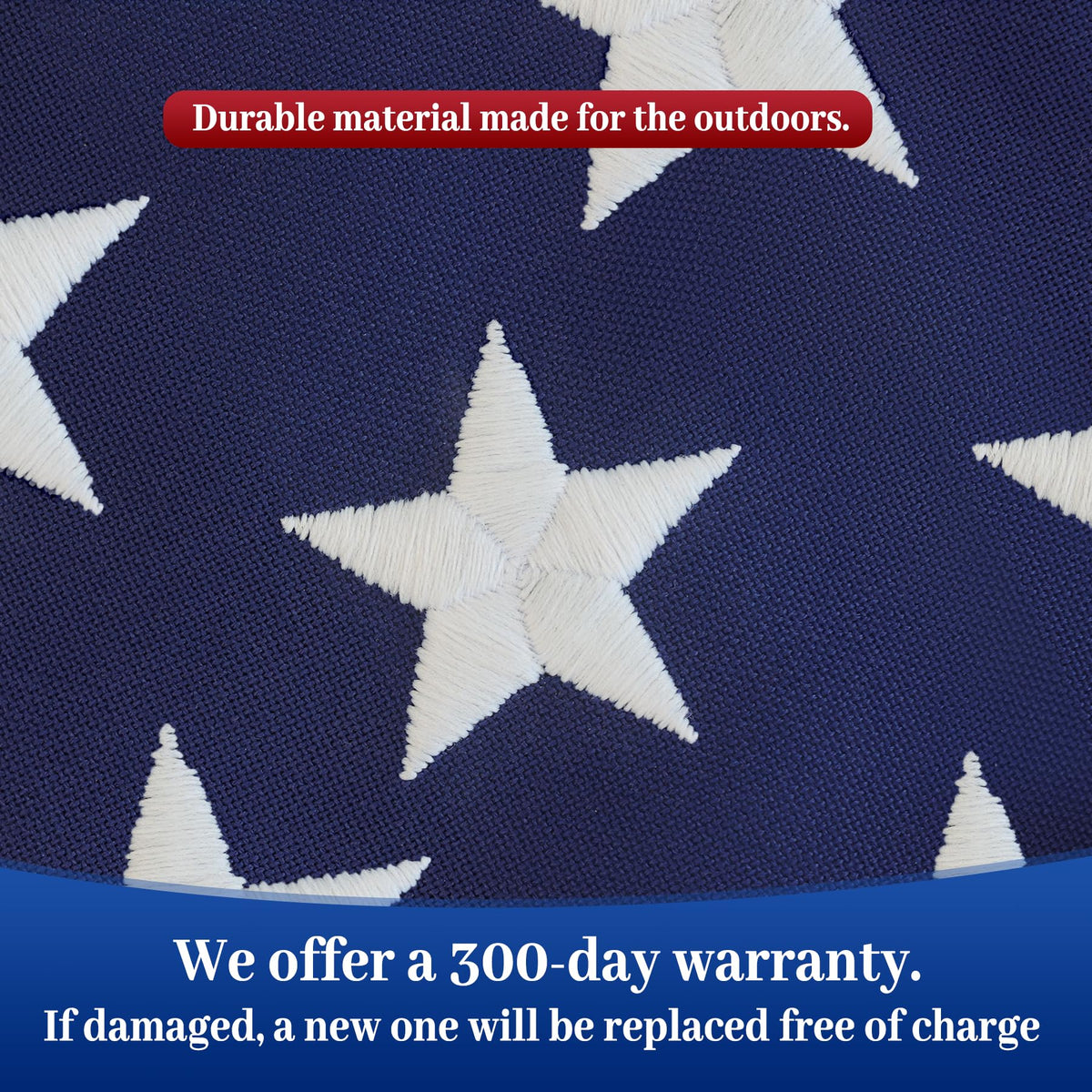 irbrisu American flag 2x3 stripes close-up highlights vivid lasting colors