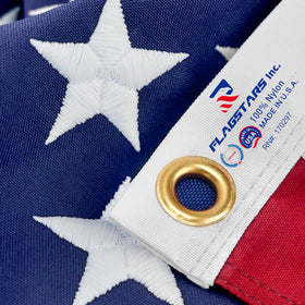 irbrisu 4x6 flag front view with embroidered stars for all-weather outdoor display.