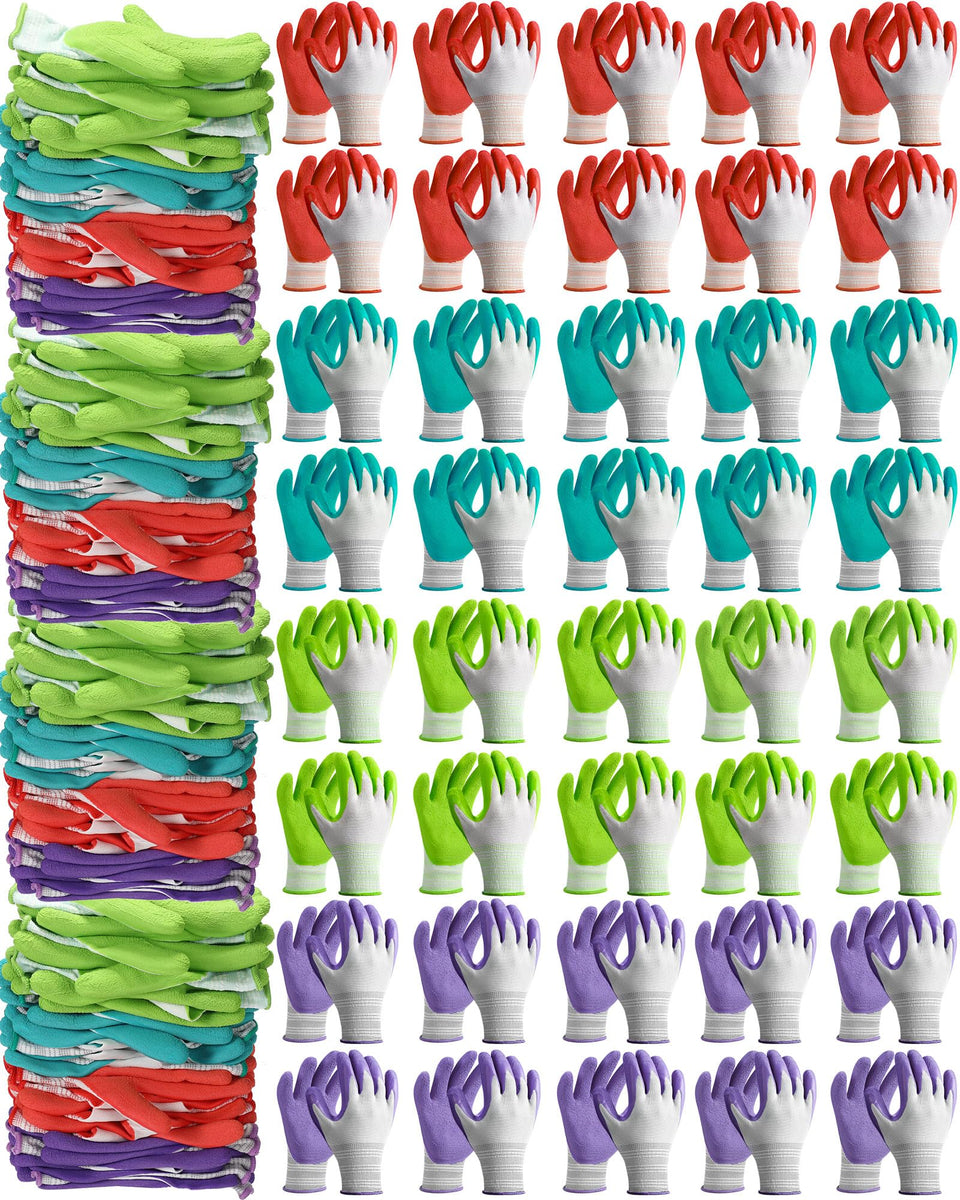 Irenare 24-pair green gardening gloves with breathable comfort and grip