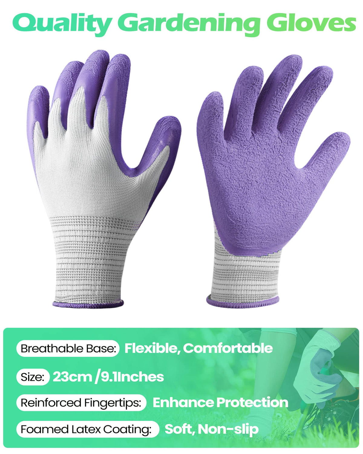 Irenare orange gardening gloves offering bright visibility and secure grip