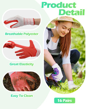 Irenare breathable spandex gloves keep hands cool during gardening tasks.