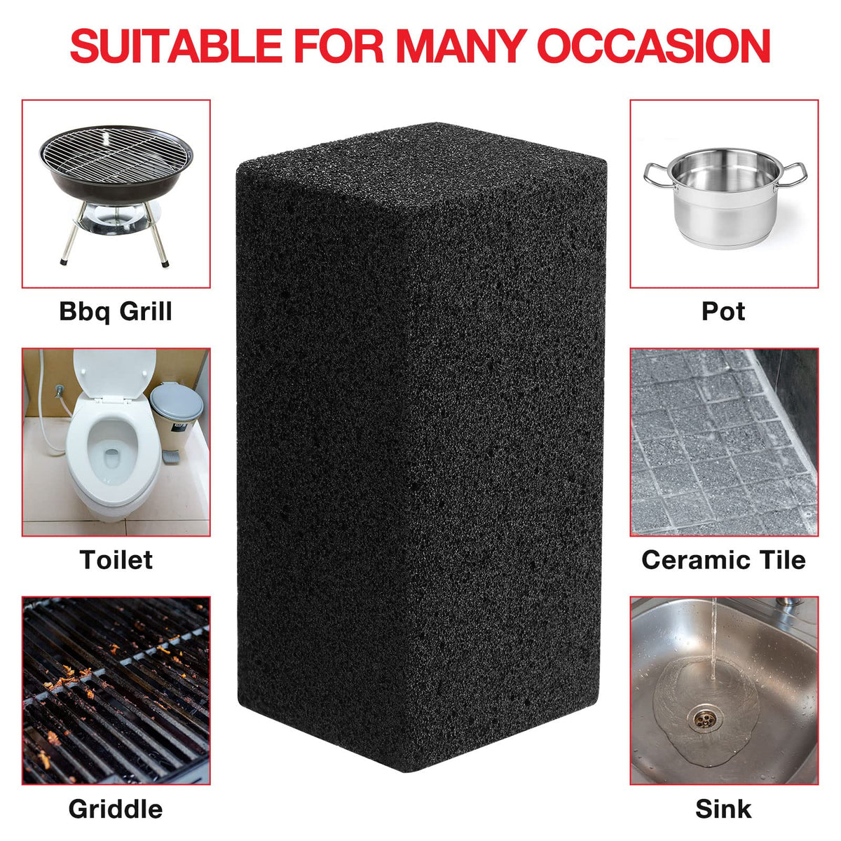 Irenare commercial kitchen grill brick in packaging for bulk use.