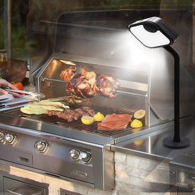 IriQuart rechargeable grill light with magnetic base for easy on-grill mounting.