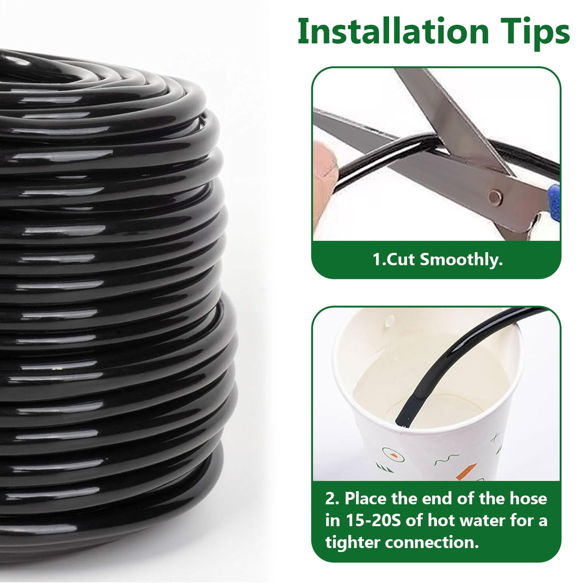 IRmm 200ft tubing supports large garden or greenhouse irrigation layouts.