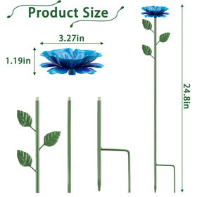 IRmm metal bee bath stands sturdy against sun and rain for durability