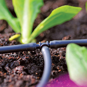 IRmm weather-resistant drip tubing stays flexible in sun and rain.