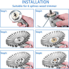 IRmm wired trimmer blade installed on straight shaft demonstrates quick setup.