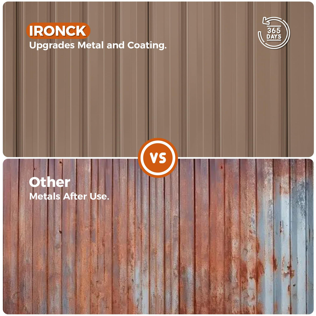 IRONCK 8x6ft outdoor storage shed airflow vent emphasizes air circulation.