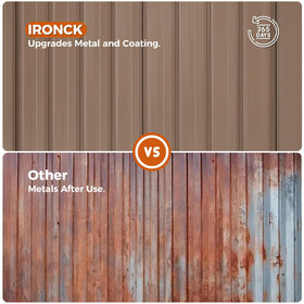 IRONCK 8x6ft outdoor storage shed airflow vent emphasizes air circulation.