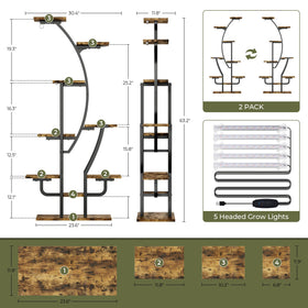 IRONCK moon-shaped plant rack provides ambient illumination for cozy living spaces.