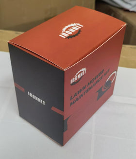 IRONHIT 593260 air filter installed on lawn mower intake