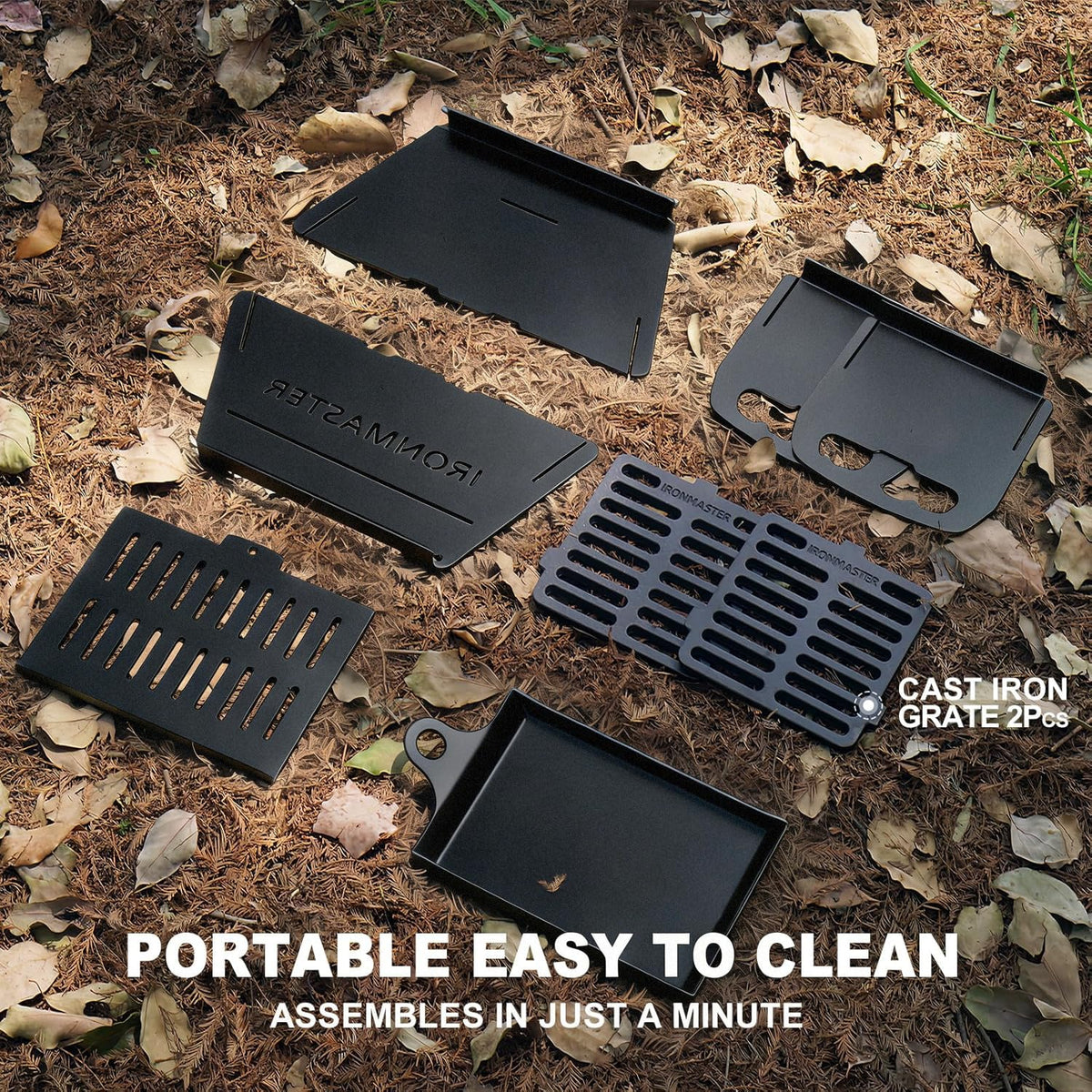 IronMaster rust-resistant components make cleanup a breeze after grilling.