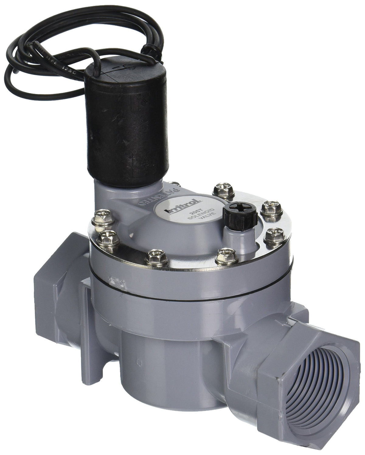 Irritrol 205T globe valve with 1-inch NPT connection for durable irrigation control.